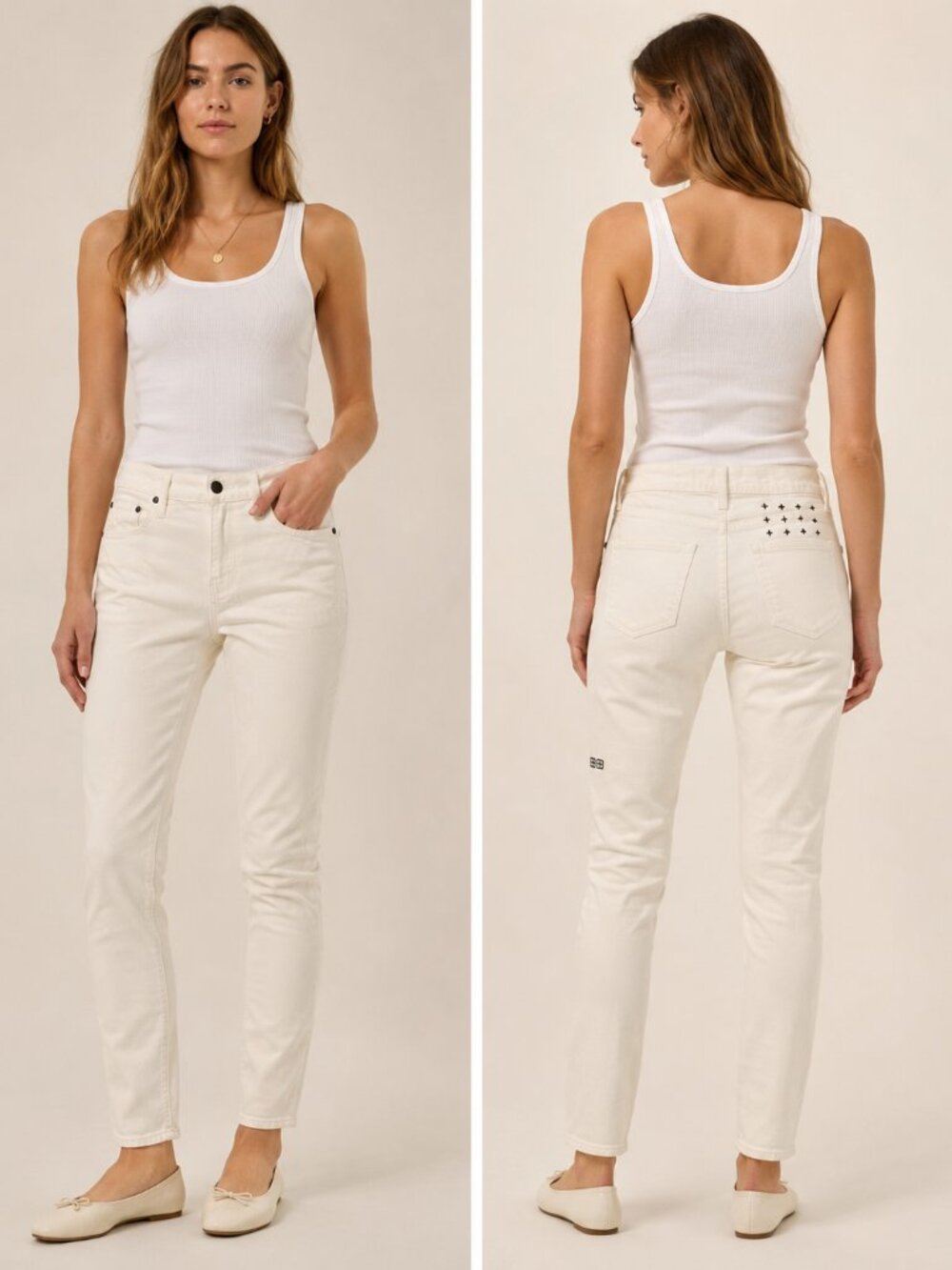 Ksubi Hight Wasted Crop White Jeans | Size 25